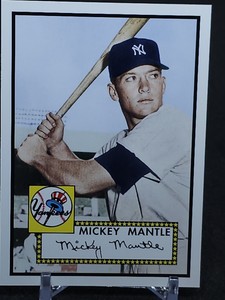 2006 Topps Rookie Of The Week Mickey Mantle Reprint New York Yankees