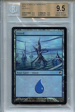 MTG  Island Land BGS 9.5 Scars of Mirrodin Foil Magic Card 5560 Amricons True Q