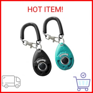 HoAoOo Pet Training Clicker with Wrist Strap - Dog Training Clickers (New Black - Picture 1 of 2