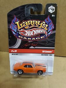Hot Wheels Larry's Garage #1/20 '69 Camaro Orange Metal Body Real Riders