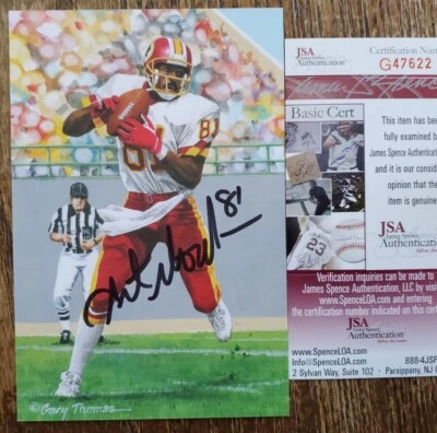 NICE Art Monk Autographed Signed Goal Line Art HOF Card #/5000 JSA COA GLAC - Image 1 of 3