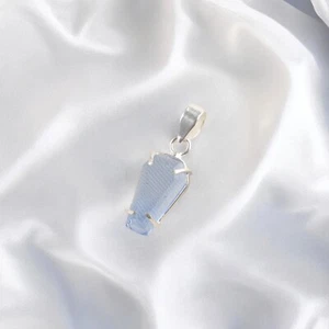 Tanzanite Gemstone Indian Handmade Jewelry 925 Sterling Silver Pendant For Girls - Picture 1 of 9