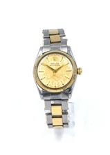 VINTAGE ROLEX 6551 OYSTER PERPETUAL WRISTWATCH 14K YELLOW GOLD STAINLESS STEEL