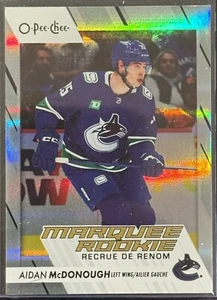 2023-24 O-PEE-CHEE HOCKEY RAINBOW 314/350 MARQUEE ROOKIE AIDAN McDONOUGH CANUCKS - Picture 1 of 2