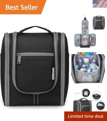 Organizador de artículos de tocador de viaje negro mediano con 8 bolsillos de malla - Diseño ligero Foto 1 de 4