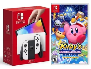 Nintendo Switch OLED White + Kirby’s Return to Dream Land - Picture 1 of 3