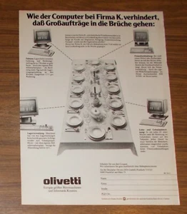 Seltene Werbung OLIVETTI Personal Computer Mehrplatzsystem 1983 - Picture 1 of 1