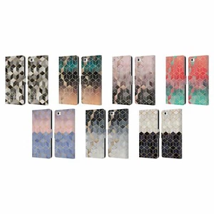 ELISABETH FREDRIKSSON CUBES COLLECTION LEATHER BOOK CASE FOR HUAWEI PHONES 2 - Picture 1 of 7