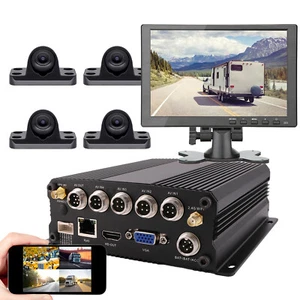APP Remote View 10" 4CH GPS WiFi 1080P AHD BUS Truck DVR MDVR System Mini Camera - Picture 1 of 6