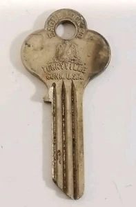 Chiave vintage in acciaio vuota Eagle Lock Co Terryville, Conn. USA aquila in rilievo - Foto 1 di 7