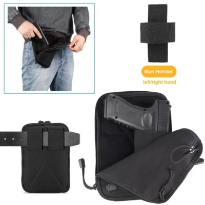 Concealed Gun Pouch Multipurpose Carry Pistol Holster Fanny Pack Bag& Belt Loops - Image 1 of 4