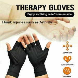 Hot sale Arthritis Gloves compression copper Hand Wrist Brace Finger Pain Relief - Picture 1 of 12