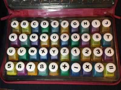 Cutting Edge Scrapbooking Paper Punch Set, 40 Capital Letter/Numbers w/Case  - Image 1 of 4