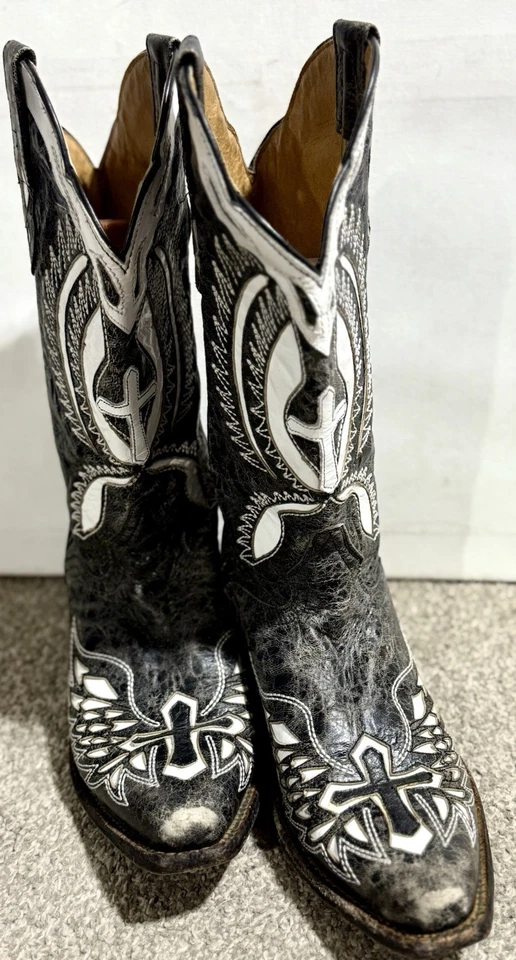#J.B. #Dillon #Western #Cowgirl salto bordado #Tamanho cruzado-9 #eBay @todos - Imagem 1 de 4