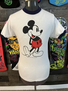 Vintage Disney Mickey Mouse Ringer T-Shirt Unisex Small Weiß Grafik - Bild 1 von 22