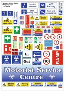 Garage and Service Station Obligatory Signs 1:24 and 1:43 - Garage And Servic... - Picture 1 of 1