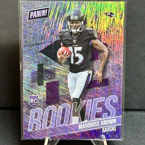 Marquise Brown Baltimore Ravens 2019 The National Rookies Magnetic Fur #/99 - Picture 1 of 2