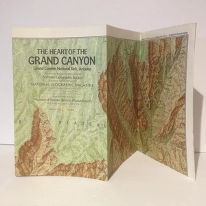 Vintage 1978 National Geographic GRAND CANYON Map Arizona Natl Park 22.75 x 35" - Picture 1 of 12