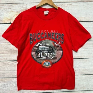 Vintage Lee Sport Tampa Bay Buccaneers Super Bowl XXXVII Red Graphic T-Shirt M - Bild 1 von 7
