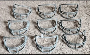 x 9 Gray Grey Mini Helmet Facemasks VSR4 Plastic NFL Riddell Custom - Picture 1 of 1