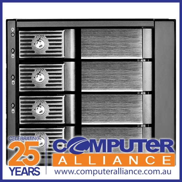 SilverStone FS304B-12G Triple 5.25 To 3.5 Drive Bay 4x 3.5 HDD - image 1 of 1