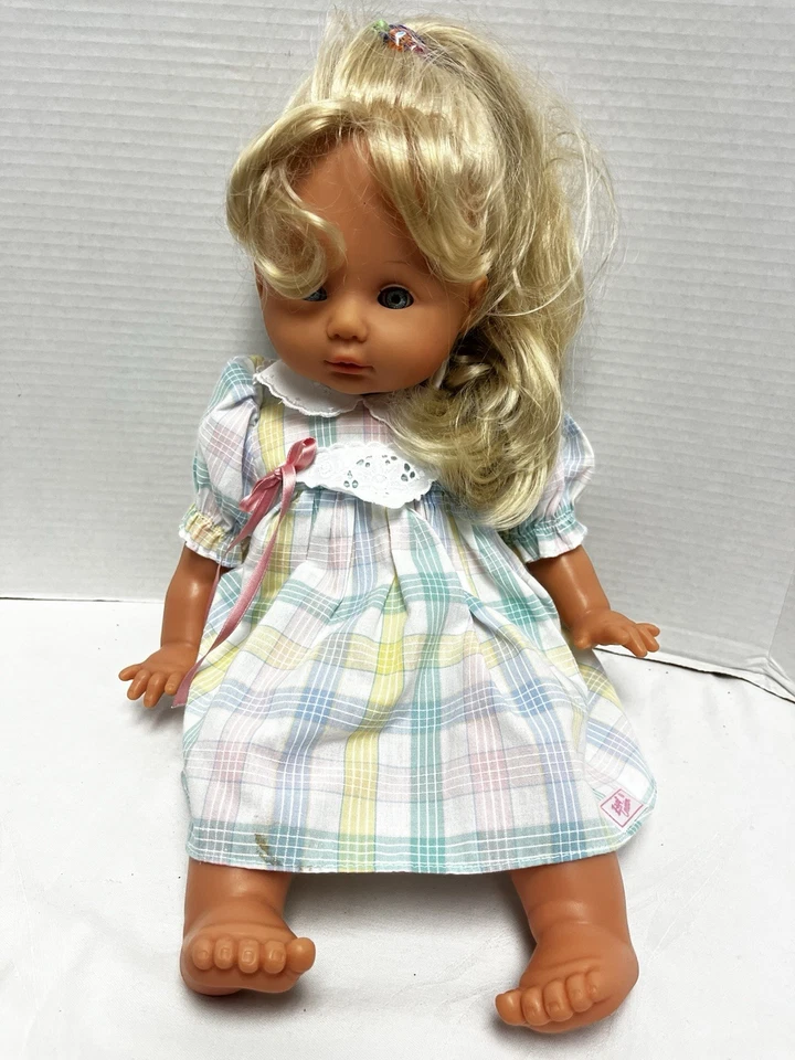 "Muñeca niña rubia Max Zapf 1987 vintage con atuendo original 21""" Foto 1 de 4