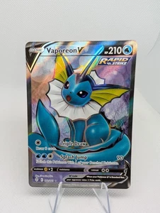 Vaporeon V 172/203 SWSH07: Evolving Skies Arte Completo Raro Holo Pokemon Juego de Cartas Coleccionables Casi Nuevo - Imagen 1 de 3