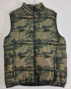 Chaleco acolchado cremallera completa camuflaje pato sin bolsillos Swiss Tech talla L para hombre - Imagen 1 de 6