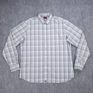 UNTUCKit Shirt Mens XXL Tall 2XLT Green Gray Plaid Wrinkle Free Button Up Cotton - Picture 1 of 9