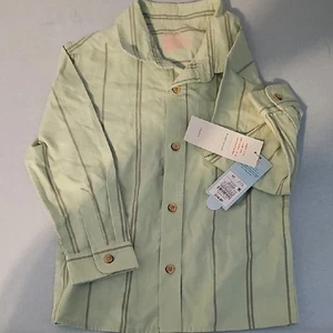 Cat & Jack Green Button Down Shirt Classic Design 5T NWT  - Picture 1 of 1