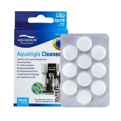 AQUALOGIS Cleaneo Kaffeemaschinen Reinigungstabletten für Krups XS3000 Siemens TZ80001 (10