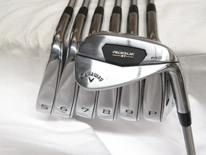 Juego de varillas flexibles rígidas Callaway Rogue ST Pro Iron 5-AW SteelFiber i95 usadas - Imagen 1 de 9