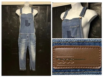 Mono vaquero azul con tirantes para mujer talla 32x28 (etiqueta 32x32) lavado medio de ASOS Foto 1 de 4