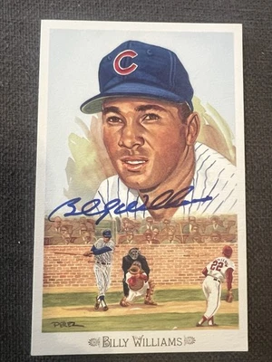 PEREZ STELLE CELEBRATION AUTOGRAPH POSTCARD BILLY WILLIAMS CHICAGO CUBS NM - Image 1 of 2