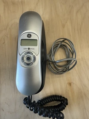 Teléfono fijo con cable con identificador de llamadas GE 29267GE3-B (plateado y negro) *Funciona* Foto 1 de 3
