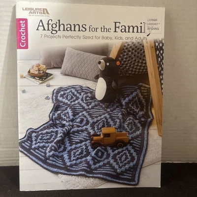 Crochet Pattern Book AFGHANS For the Family ~ 7 Designs - Image 1 of 4