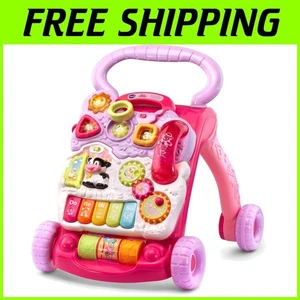 Sit-to-Stand Pink Learning Walker with Musical & Activity Features for Babies - Picture 1 of 11