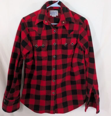 Camisa occidental de colección Rockmount Ranch Buffalo a cuadros polar para mujer talla M broches a presión Foto 1 de 4