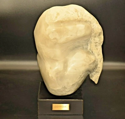 MARGIE Original Vintage Mid Century Modern Abstract Marble Sculpture Bust Statue - Image 1 of 4