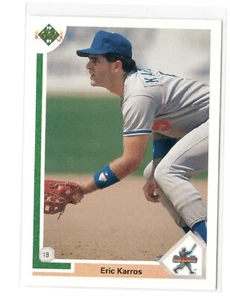 ERIC KARROS 1991 Upper Deck #24 LA Dodgers Star Rookie Baseball Card - NRMT - Picture 1 of 2