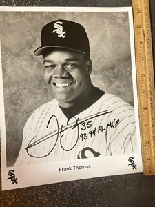 Frank Thomas Autografo Chicago White Sox DAL CORY B. COLLEZIONE V. BELLA - Foto 1 di 3