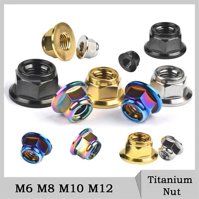 M6 M8 M10 M12 Titan Selbstsichernde Muttern Sicherungsmutter Mit Flansch Grad 5 - Bild 1 von 4