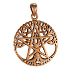 Copper Tree of Life Pentacle Pendant Dryad Design Pentagram Pagan Wiccan Jewelry