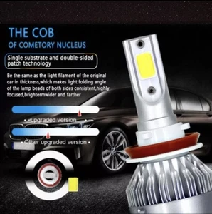 C6 9005 HB3 Led Headlight Bulbs 36w 8000 Lm 6000k Cool White Waterproof 1 Pair - Picture 1 of 5