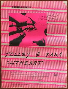 TOLLEY & DARA - Cutheart ORIGINAL 70s PROMO SCREEN PRINT POSTER Electronic Music - Bild 1 von 1