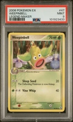 PSA 9 WEEPINBELL 47 LEGEND MAKER POKEMON - Image 1 of 2