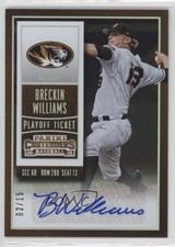2015 Panini Contenders Prospect Playoff Ticket /15 Breckin Williams #44 Auto