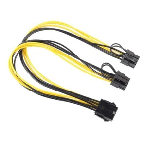 GPU Da 8 Pin A Scheda Video Doppio Alimentatore PCI-E Cavo Sdoppiatore A Y - Photo 1/8