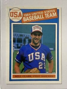 1984 United States Baseball Team USA Olympic Sponsor Will Clark Card