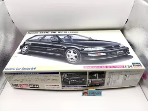 Hasegawa 1/24 Honda Civic SiR EF9 1990 Model Kit HC64 Nuovo Marzo 2025 Uscita JDM - Foto 1 di 18